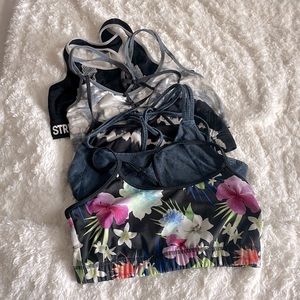 5 sports bras - various sizes , I am a size 34B
